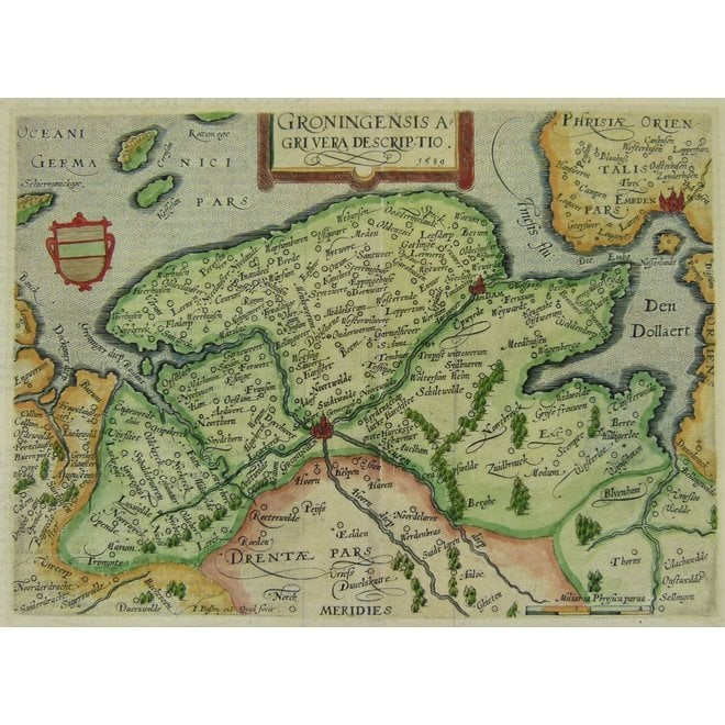 Verkocht - Collectie Gouldmaps - Groningen; M. Quad - Groningensis Agri Vera Descriptio - 1592-