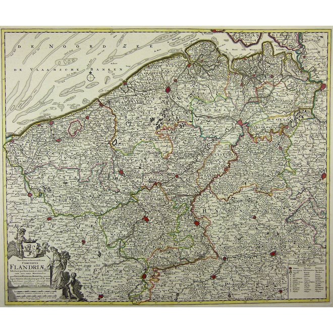 Collectie Gouldmaps - Vlaanderen; F. de Wit / Covens & Mortier - Novissima et Accuratissima Comitatus Flandriae (..) - 1725  ca.