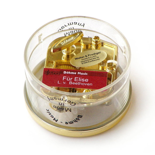 Muziekdoosje rond met melodie: Für Elise