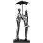Figuur 'Umbrella', polyresin, antique silver finish