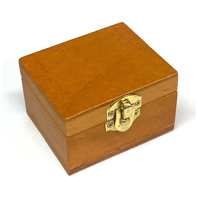 Honingkleurig houten kistje voor Muziekdoosje