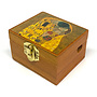 Honingkleurig houten kistje 'De Kus' voor Muziekdoosje