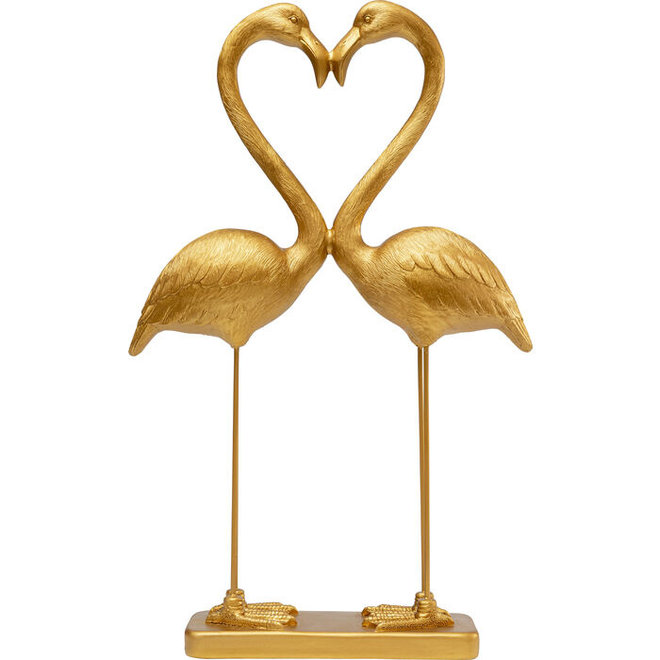 Deco Figurine Flamingo Love Gold