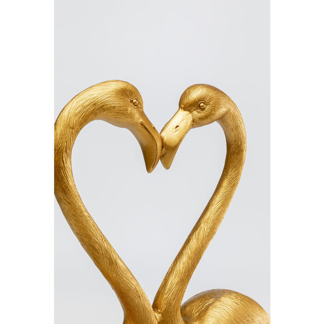 Deco Figurine Flamingo Love Gold