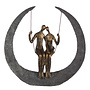 Figuur 'Swing', polyresin, antique bronze finish, H30cm