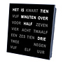 Woordklok Nederlands, Zwart 28x28cm