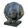 Figuur 'Save the World', polyresin, antique bronze finish, H19cm