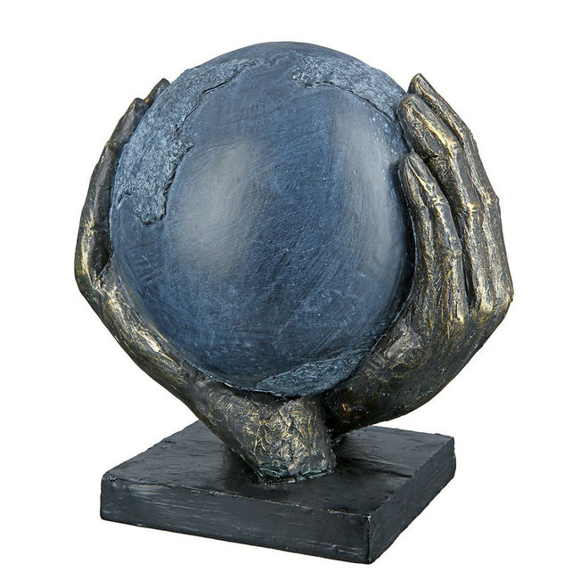 Figuur 'Save the World', polyresin, antique bronze finish, H19cm