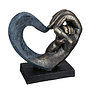Figuur 'Hands of Love', polyresin, antique bronze finish, H14cm