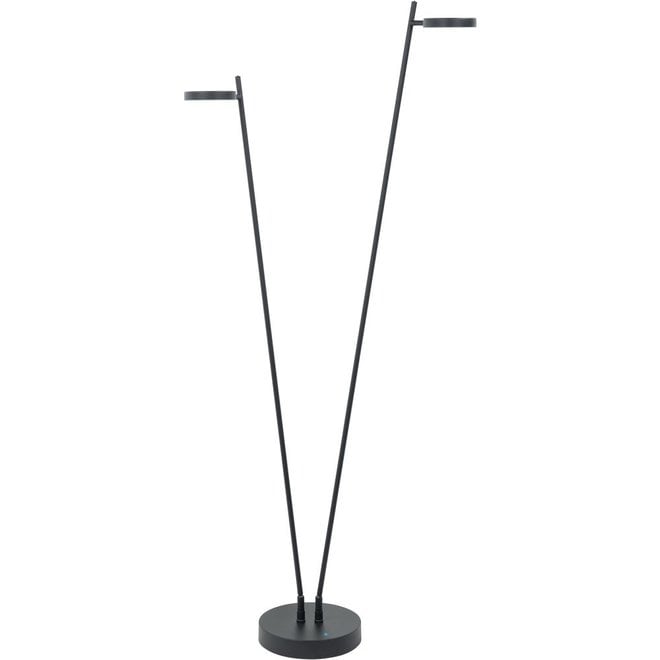 Draadloze Leeslamp Round Move, zwart 2-lichts