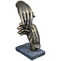 Figuur 'Two Hands', polyresin, antique bronze finish, H20cm