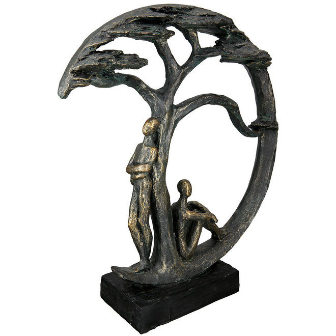 Figuur 'Shadow', polyresin, antique bronze finish, H32cm