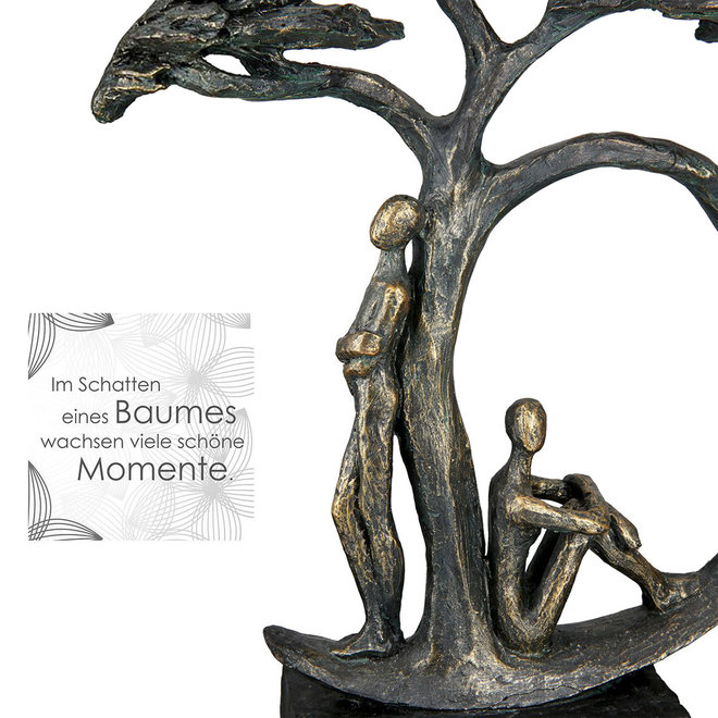 Figuur 'Shadow', polyresin, antique bronze finish, H32cm