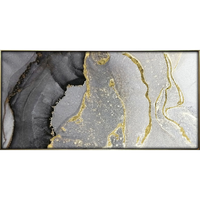 Abstract in Grey and Gold 70x140