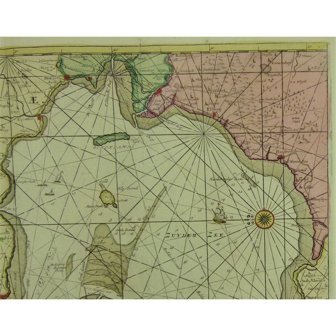 Collectie Gouldmaps - Zuyder Sea – Zuiderzee – Paskaarte van de Zuyder-Zee (..).; J. van Keulen – 1708-1756