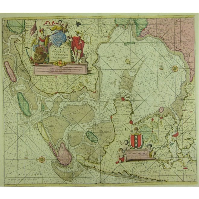 Collectie Gouldmaps - Zuyder Sea – Zuiderzee – Paskaarte van de Zuyder-Zee (..).; J. van Keulen – 1708-1756