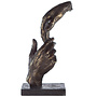 Figuur 'Two Hands' XL, polyresin, antique bronze finish, H30cm