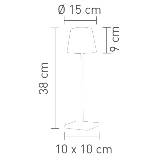 Sompex Oplaadbare LED Tafellamp Troll 2.0 Wit