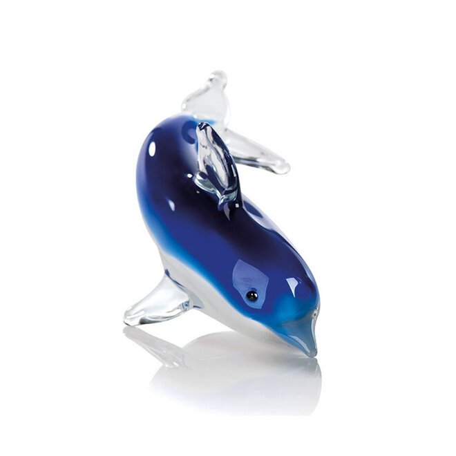 Glassculptuur set 'Dolphin'