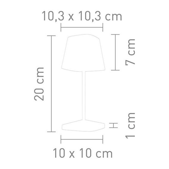 Villeroy & Boch Accu Tafellamp Neapel 2.0, spacegrijs