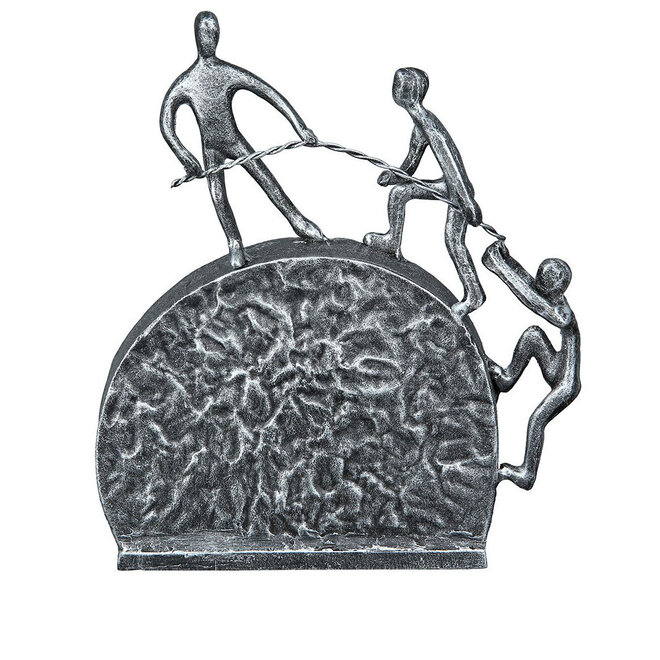 Metal-Sculpture 'Lifting', antique silver finish