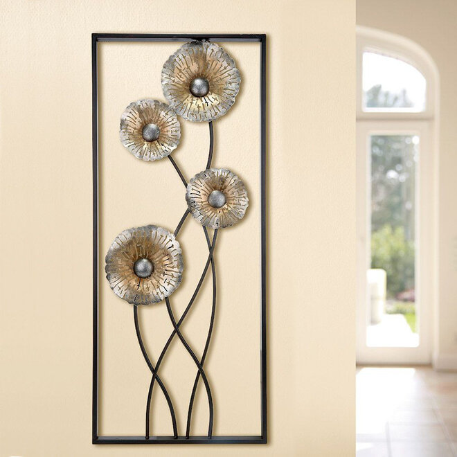 Metalen Wanddeco Sunflower A