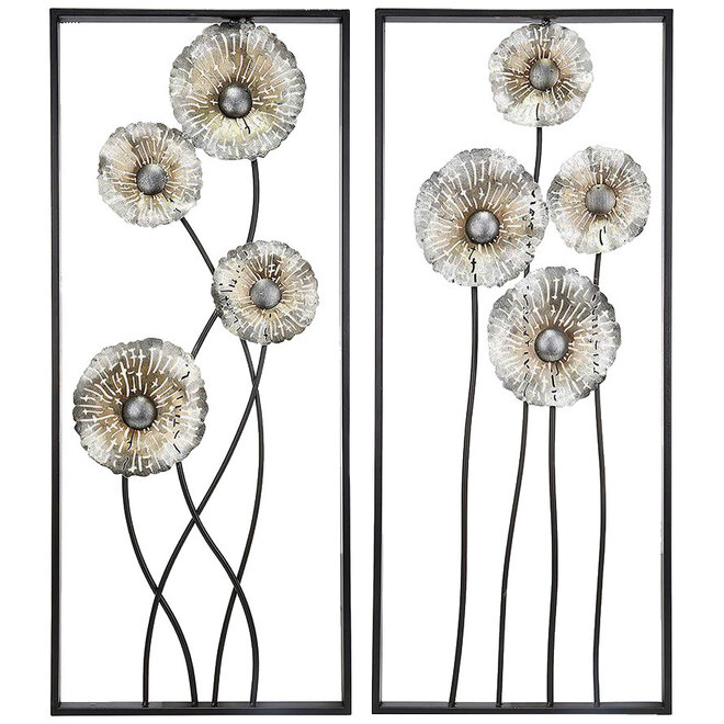 Metalen Wanddeco Sunflower A