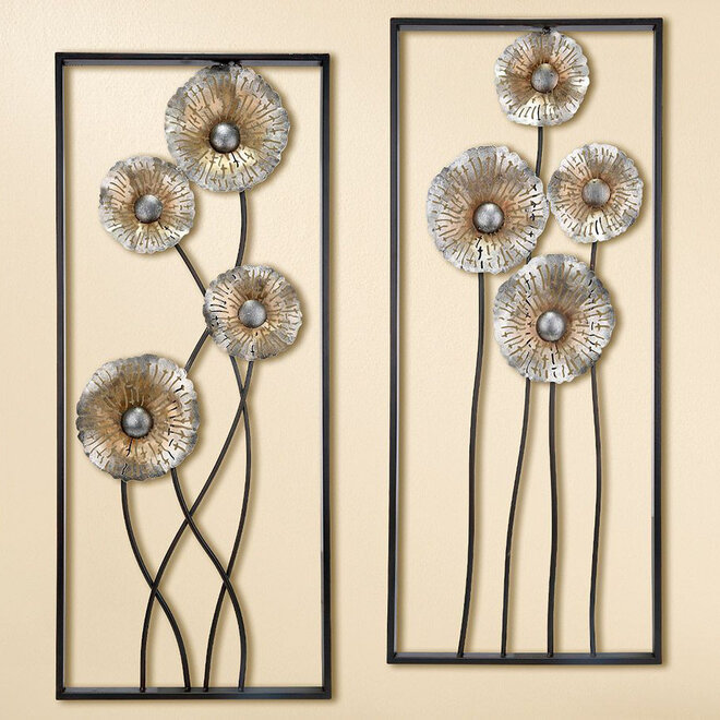 Metalen Wanddeco Sunflower B