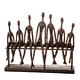 Figuur 'Community', polyresin, antique bronze finish, H35cm