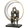 Figuur 'Moonlight', polyresin, silver, antique bronze finish, H29cm