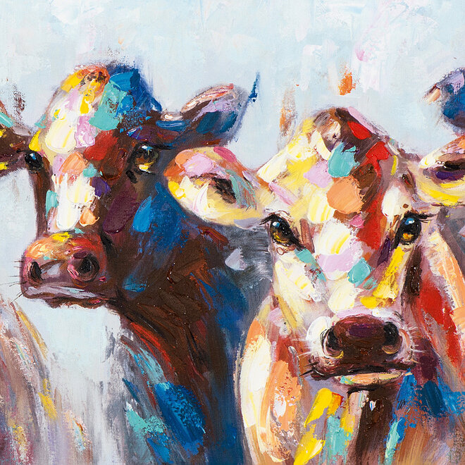 Canvas schilderij A Group Of Cows 50x100