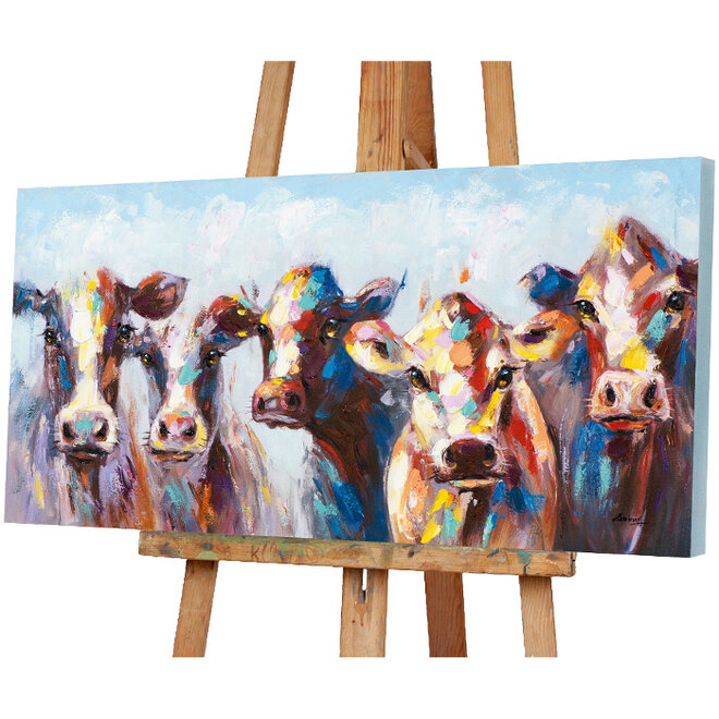 Canvas schilderij A Group Of Cows 50x100