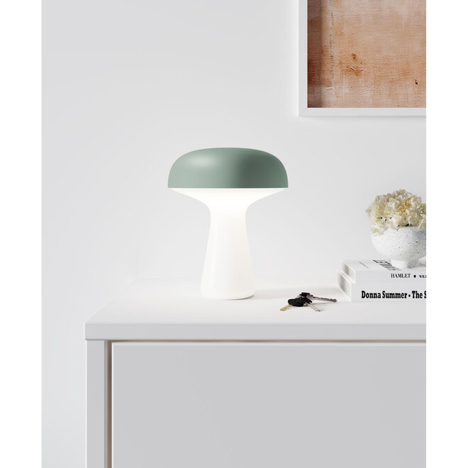 Oplaadbare LED Tafellamp MY, olijfgroen