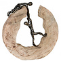 Sculptuur 'Teamwork', mangohout, polyresin in antique bronze, H30cm