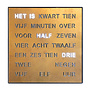 Woordklok Nederlands Goud, 28x28cm