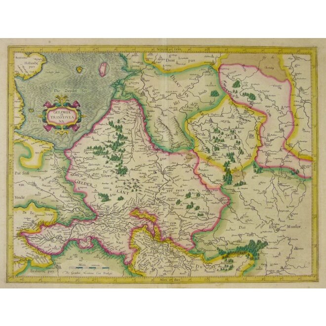 Collectie Gouldmaps - Gelderland, Overijssel – Geldria et Transysulana; G. Mercator & H. Hondius – 1623