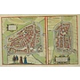 Collectie Gouldmaps - Leeuwarden, Franeker; G. Braun & F. Hogenberg - Lewardum (..), Franicher (..) - 1572-1617