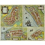 Collectie Gouldmaps - Bolsward, Harlingen, Stavoren, Hindelopen; G. Braun & F. Hogenberg - Bolzvardia (..) / Stavria (..) / Harlinga / Hindelopia - 1588-1617