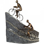 Figuur 'Racing', polyresin, antique bronze finish, H32cm