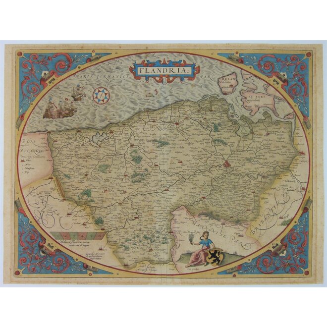 Collectie Gouldmaps - Vlaanderen - Flandria.; A. Ortelius / G. Mercator - 1574