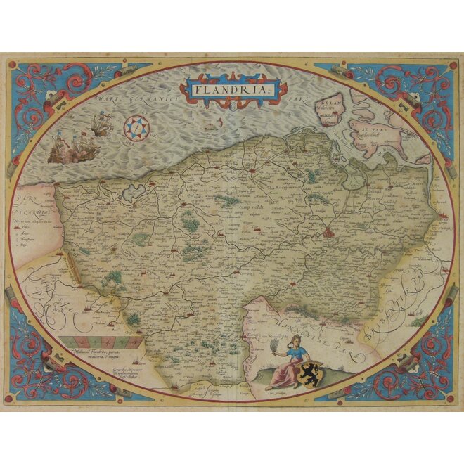 Collectie Gouldmaps - Vlaanderen - Flandria.; A. Ortelius / G. Mercator - 1574