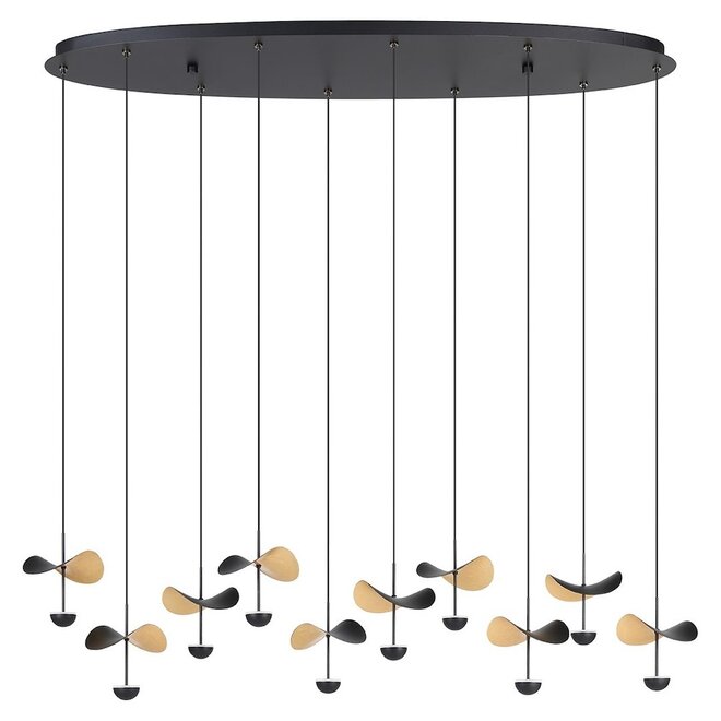 Hanglamp Wings of Light Zwart Goud