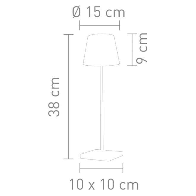 Oplaadbare Tafellamp Troll LED Bruin