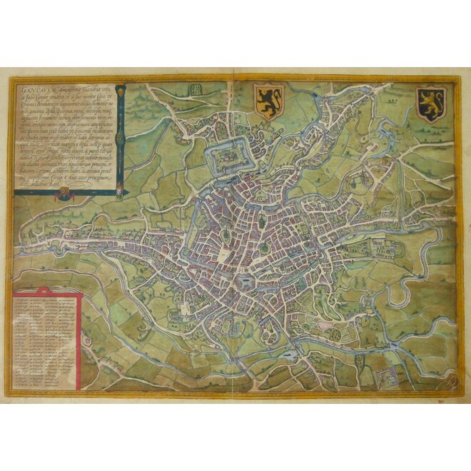 Collectie Gouldmaps - Gent – Gandavum (..).; G. Braun & F. Hogenberg – 1572-1617