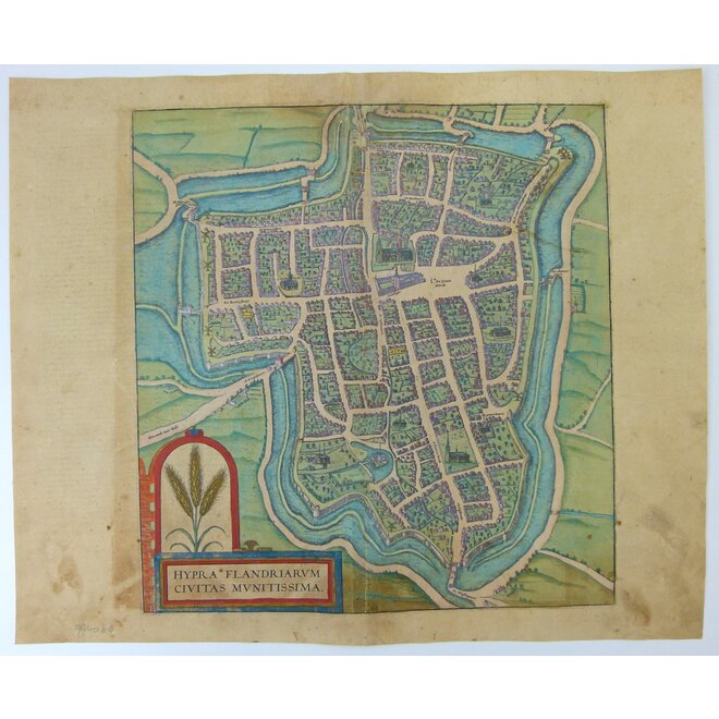 Collectie Gouldmaps - Ieper – Hypra (..).; G. Braun & F. Hogenberg – 1575-1617