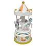 Houten Carrousel Pastel, gedecoreerd met eendjes