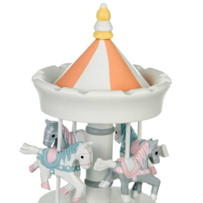 Houten Carrousel Pastel groot, gedecoreerd met eendjes - Copy