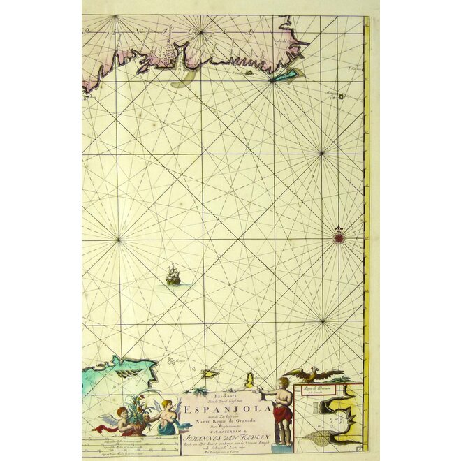 Collectie Gouldmaps - Colombia – Haiti – Dominical Rupublic – Curacao - Aruba - Pas Kaart Van de Zuyd Kust van Espanjola (..).; J. van Keulen – 1695/1708