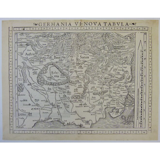 Collectie Gouldmaps - Duitsland - Nederland; Sebastian Münster -  Germania - 1552