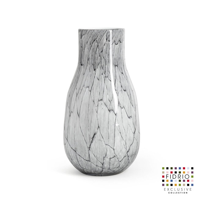 Glass Art Vaas Verona Cement Grey